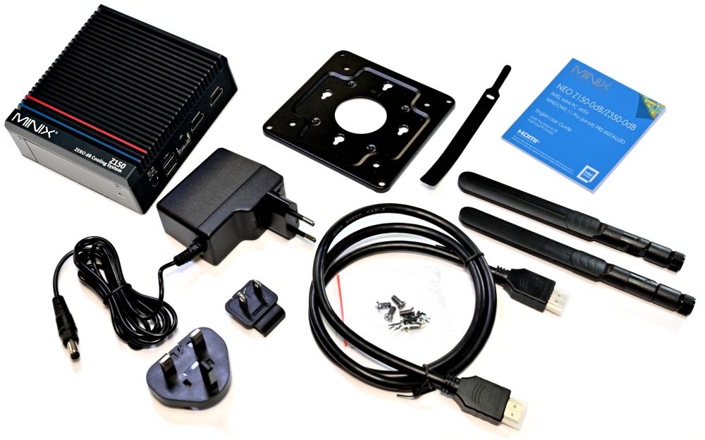 MINIX NEO Z150-0dB / Intel N150 Mini PC, 512GB SSD, 16GB RAM, lautlos, Windows 11 Pro